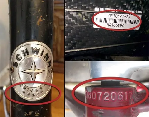 Find Your Bike Make, Model and Serial Number!