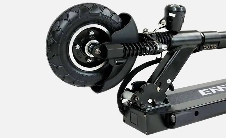Emove Touring Portable And Foldable Electric Scooter: Suspension and Tire