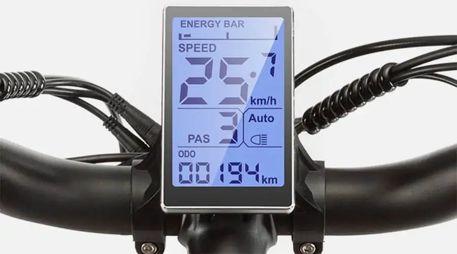 Mokwheel Upland Plus Electric Fat Bike: LCD Display