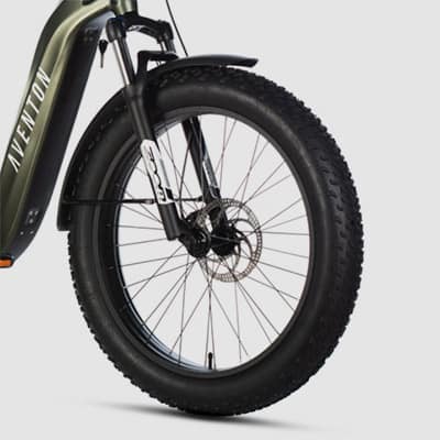 Aventon vs Rad Power Bikes: Aventon Suspension and Tires