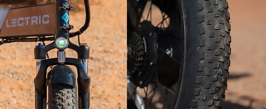 Lectric XP 2.0 Black: Light and Tire