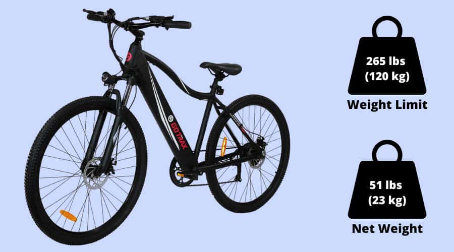 Gotrax Alpha XL Electric Bike: Weight Limit and Net Weight Gotrax Alpha XL Electric Bike: Weight Limit and Net Weight