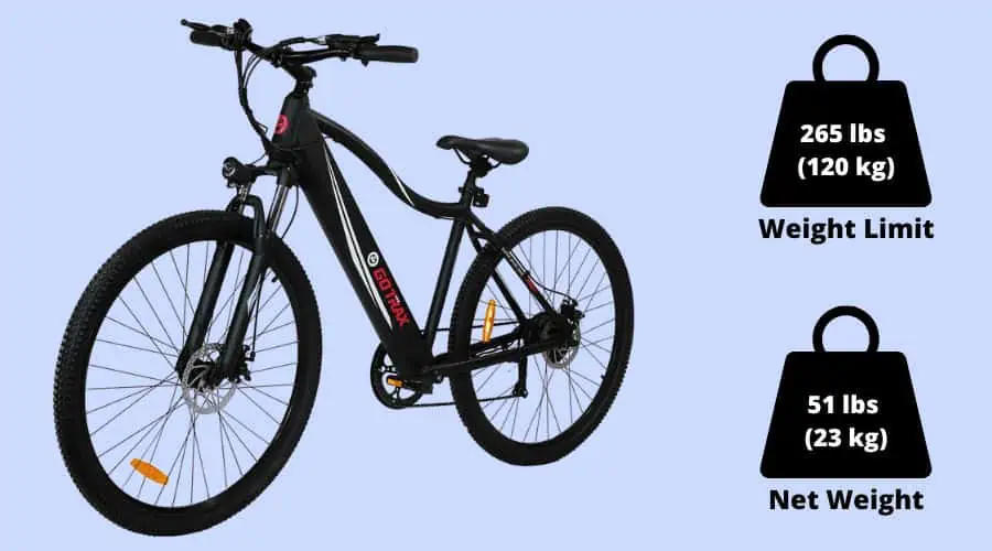 Gotrax Alpha XL Electric Bike: Weight Limit and Net Weight