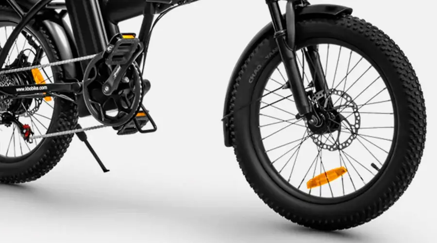 Folding Electric Bike KBO Flip: Suspension and Tire