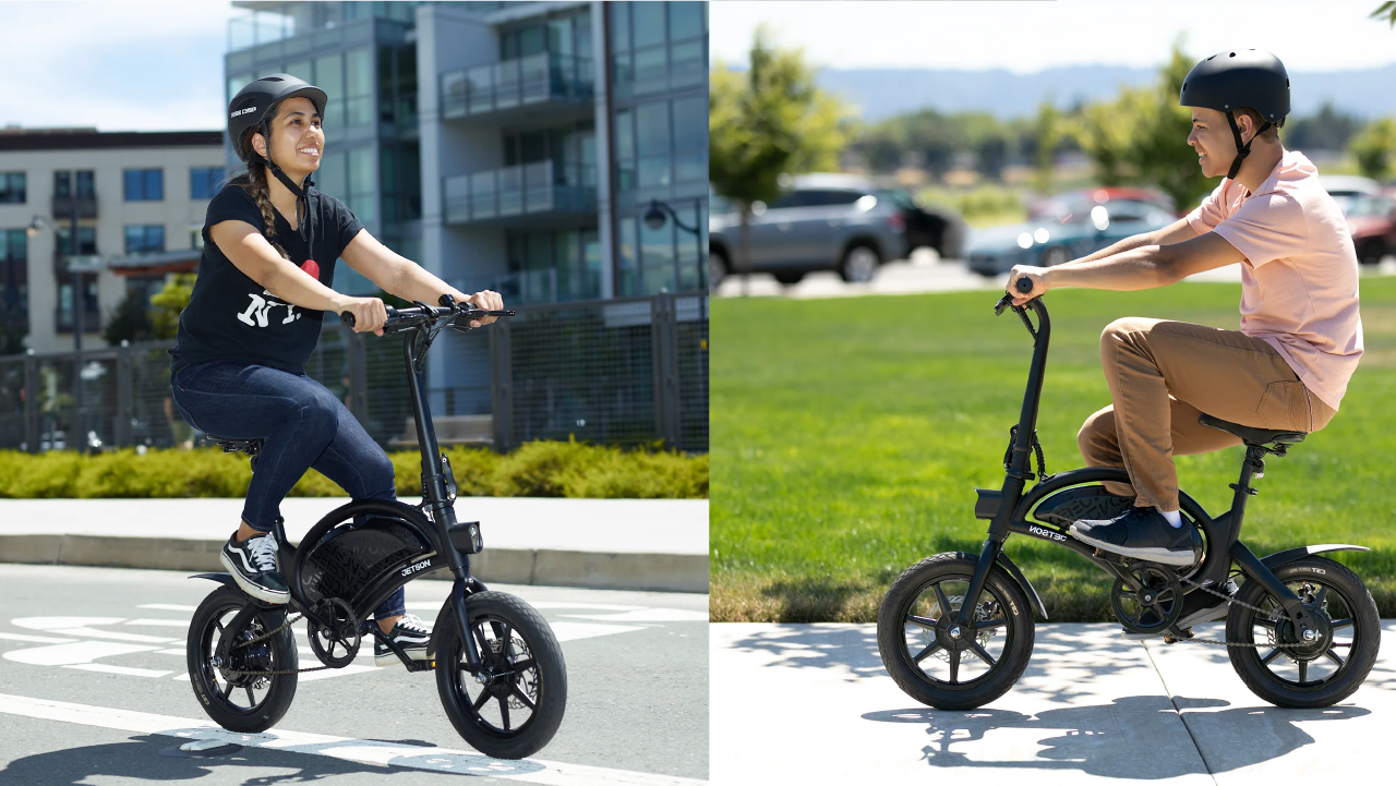 Man/ Woman/ Kids/ riding the DYU D3F comfortably