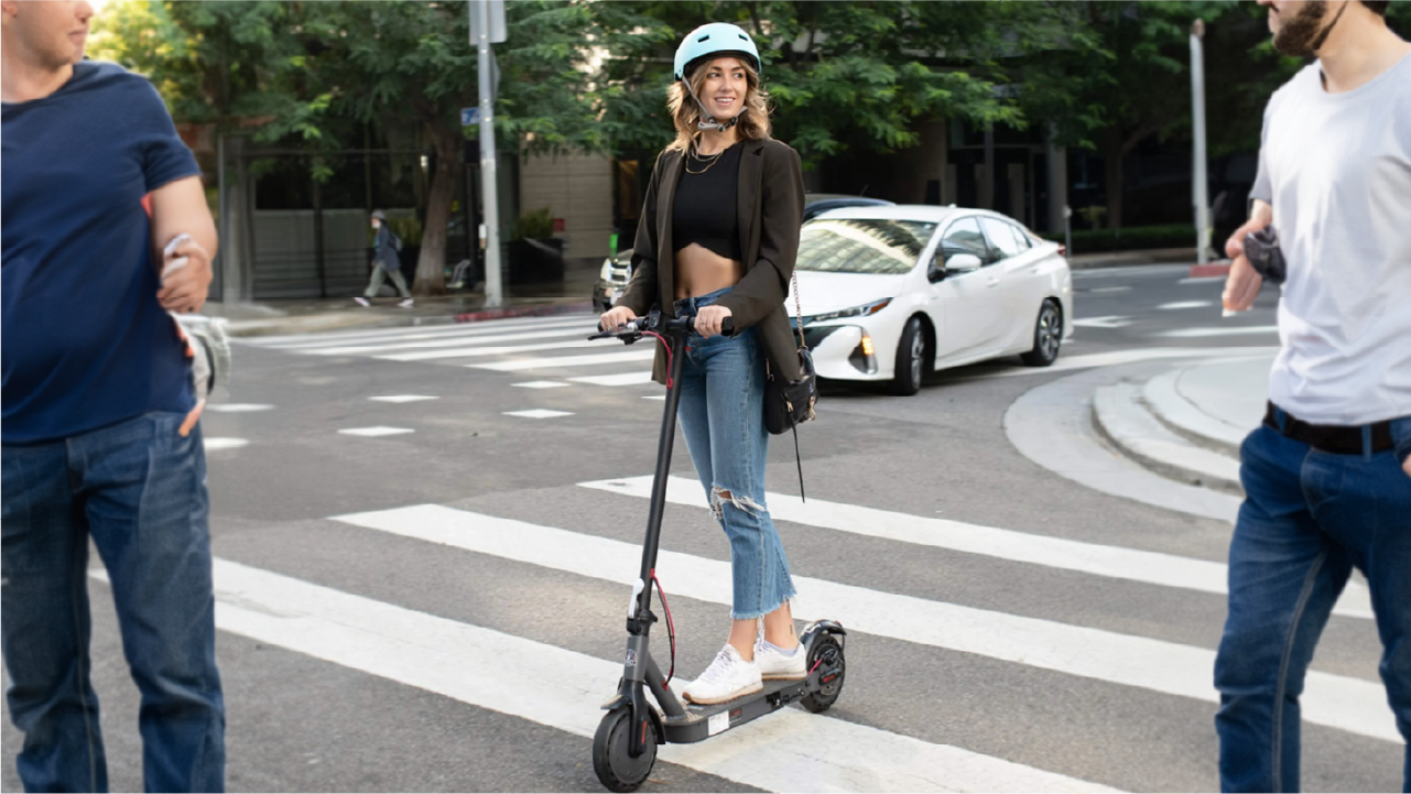 How Hiboy S2 Pro Electric Scooter is Revolutionizing City Travel? 3 A man posing with Hiboy S2 Pro electric scooter