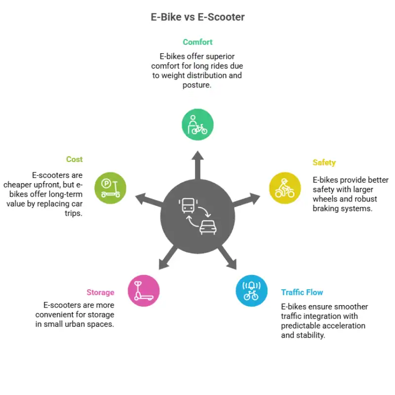 E-Bike vs E-Scooter: Which Is Better for US Cities? 9 e-bike vs e-scooter
